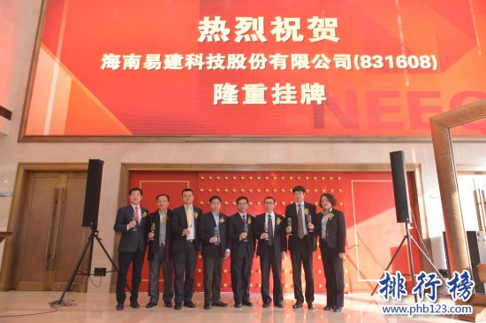 2017年6月海南新三板企业市值排行榜：易建科技40.83亿元居首