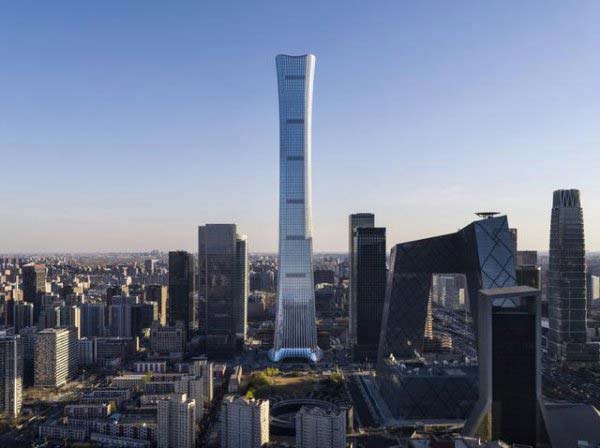 北京十大高楼排名：中国尊第一名，高528米！