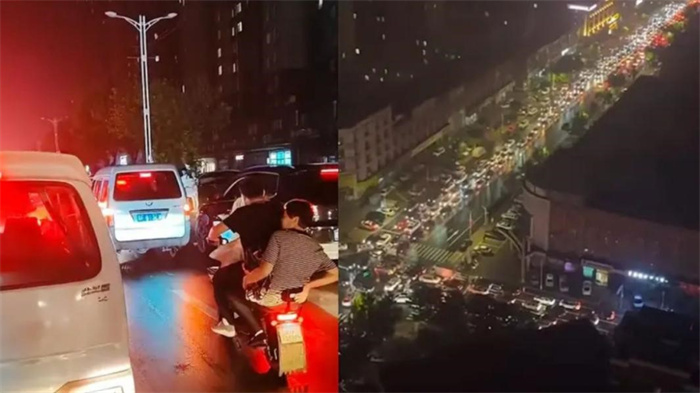 河北一地深夜通知撤离 车辆排长队撤离