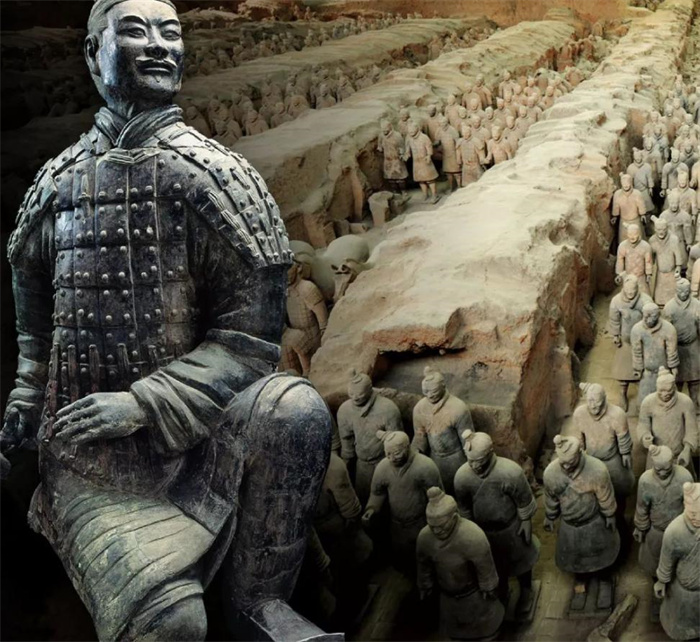 秦始皇陵中的跪射佣 各方面细节满满（兵马俑）
