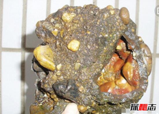 破解金陵神罐奇石之谜，历经万年自然形成的空心彩石/罕见